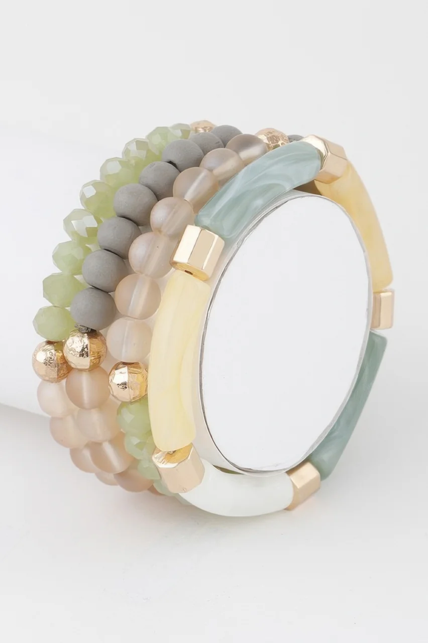 Multi Beaded Tube Bracelet