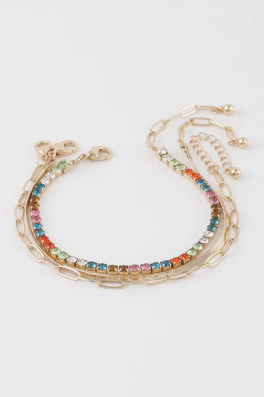Multi Rhinestone Bracelet