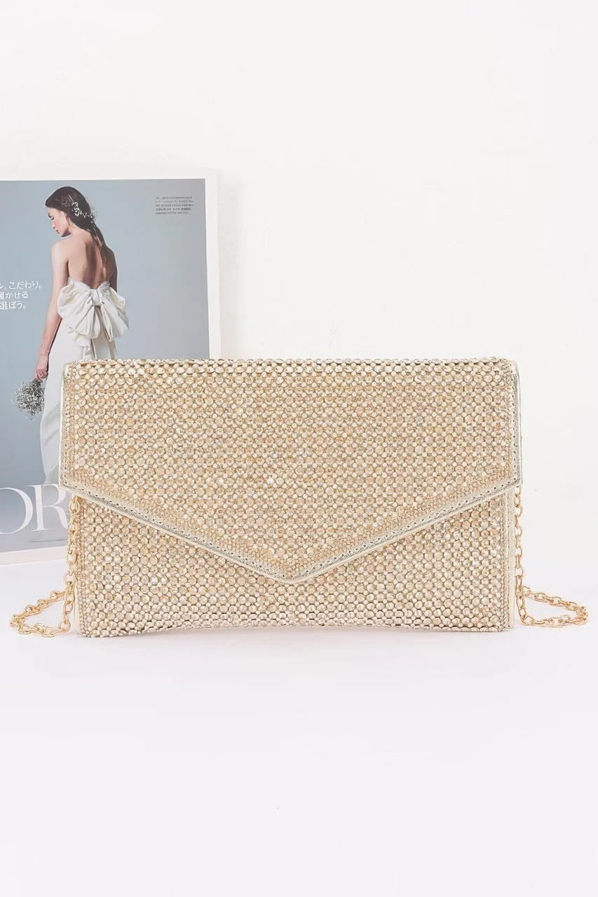 Rhinestone Envelope Party Clutch