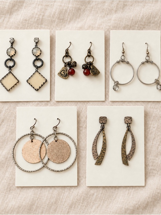 Romantic BoHo Earring Set - 5 Pairs